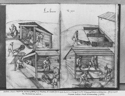 Silver mine of La Croix-aux-Mines, Lorraine, washing the ore, c.1530 by Heinrich Gross or Groff